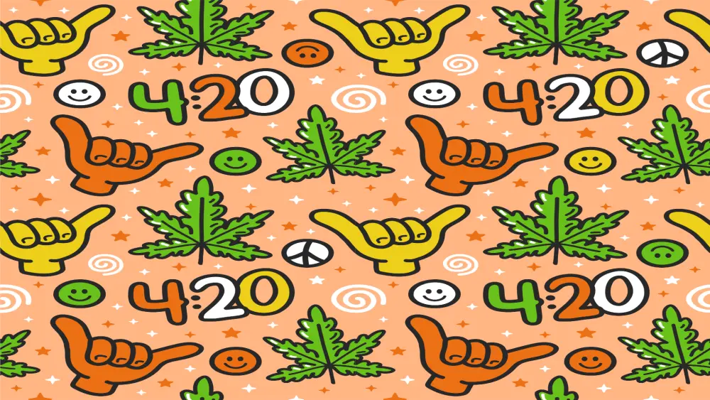 420 smoke time illustrazione cannabis lifestyle 4:20