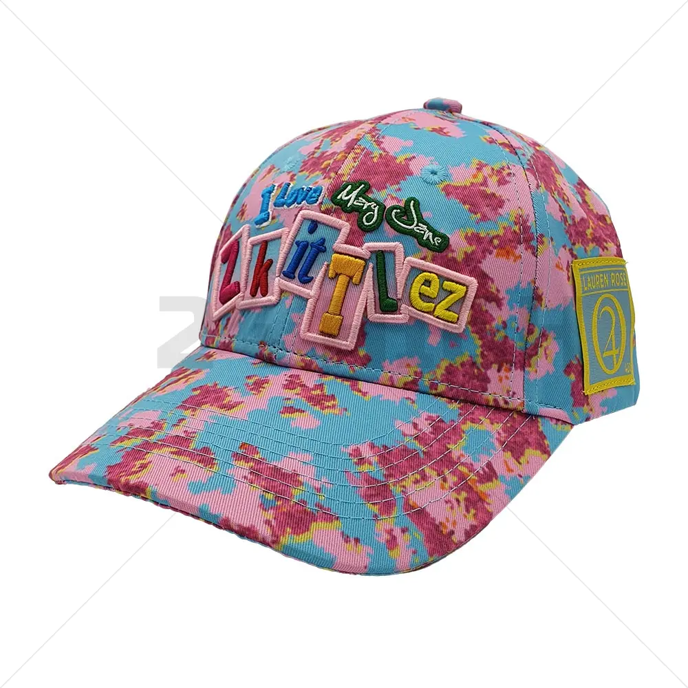 Lauren Rose - Cappello Strapback Zkittlez 420 Camo Allover