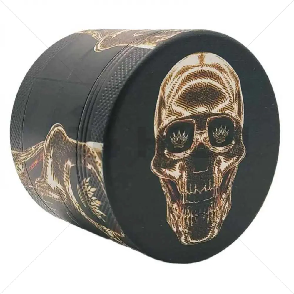 Grinder 4-Parti XL | Alluminio | Luxury Art Series | Golden Skull 1