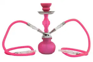 Sahbi Shisha Fluor Rosa 28 cm Due tubi flessibili