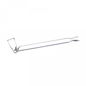 Pipa di vetro con testa piegata 8 cm