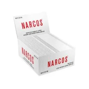 Narcos - Cartine per Rollare KS Slim White Edition - Espositore 50 pezzi