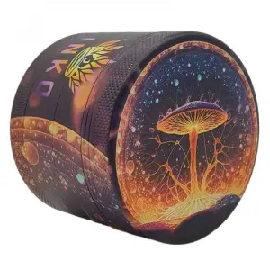 Grinder 4-Parti XL | Alluminio | Serie Psichedelica | Magic Mushrooms 1