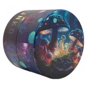 Grinder 4-Parti XL | Alluminio | Serie Psichedelica | Magic Mushrooms 2