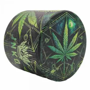 Grinder 4-Parti XL | Alluminio | Serie Psichedelica | Cannabis Leaf 1