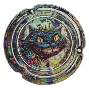 Posacenere in vetro rotondo | Psychedelic Series | Wonderland 1