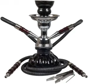 Sahbi Shisha Nero 24 cm, due tubi flessibili